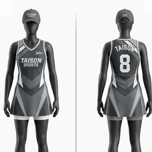 Uniforme de netball en polyester et élasthanne de qualité supérieure, 180 GSM, jaune fluo et noir, dos nageur, impression par sublimation, logo personnalisé - Product Image 5