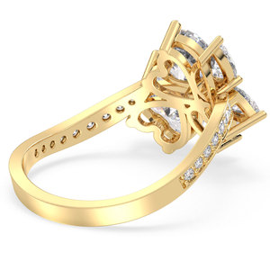 Bagues de fiançailles REYES personnalisées en argent sterling 925, serties d'un moissanite taille brillant de 2,19 carats, bijoux fins pour femmes. - Product Image 4