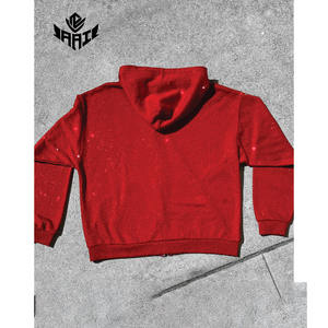 Customise Rhinestone Zip Up <b>Hoodie</b> Jogger Set Unisex Streetwear Cotton Tracksuit OEM ODM Wholesale Manufacturer - Product Image 4