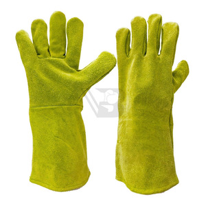 Gant de soudage en cuir bleu avec coutures en Kevlar et rembourrage supplémentaire sur la paume - Product Image 3
