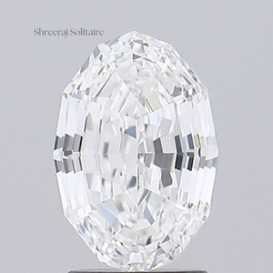 Diamante de Laboratorio Personalizado de 1ct, Corte Escalonado, Forma Ovalada Modificada, Claridad VVS, Color E, Corte Excelente, Suelto, Certificado IGI - Product Image 1