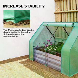 Grande Serra da Giardino Moderna Pop-up in Acciaio Zincato con Telaio in Legno/Acciaio e Materiale in PVC/Vetro per la Crescita delle Piante all'Aperto - Product Image 4