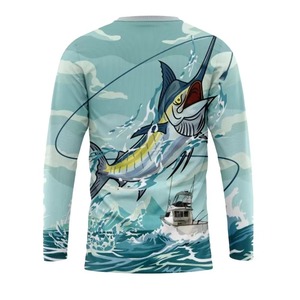 Custom Knitted Sporty Short Sleeve Fishing <b>T</b>-<b>Shirt</b> UV Protection Breathable Polyester Fishing Wear for Men and Women - Product Image 4