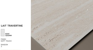 Carrelage en porcelaine effet pierre, toucher doux, 600x1200mm, décoratif pour intérieur d'hôtel, café, salle de bain (S) - Product Image 2