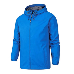 Veste coupe-vent en toile imperméable et veste de fraternité à col montant avec logo frontal, style urbain très tendance - Product Image 4