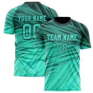 Maillot de football personnalisé sublimé avec nom d'équipe 00, col rond, manches courtes, unisexe, adulte, anti-transpiration - Product Image 1