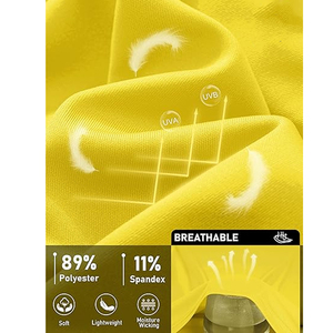 Débardeur sans manches pour homme, col rond, jaune uni, respirant, pour la gym et le fitness, coutures plates, sans étiquette - Product Image 5