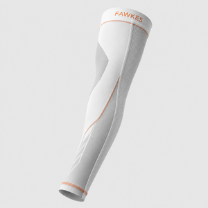 Manchon de cyclisme FAWKES blanc respirant à séchage rapide anti-UV unisexe adulte ajustement sans couture écologique antibactérien - Product Image 1