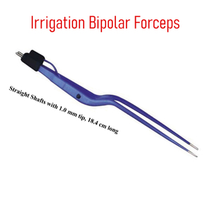 Pinzas de irrigación bipolares rectas tipo bayoneta Gerald, aisladas, punta de 1.0 mm, 18.4 cm de longitud, CE - Product Image 3
