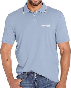 Chemises Polo pour Hommes en Coton 100% de Haute Qualité, Vente en Gros, Uni, Manches Courtes, Impression Numérique, Logo Personnalisé, Couleur Personnalisée - Product Image 1
