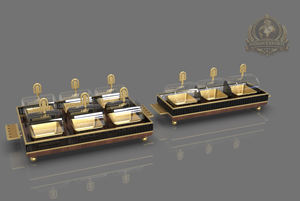 Luxury Premium Customized Design Tableware Set Gold Metal <b>Glass</b> Wood Eco-Friendly Home Party Use <b>Serving</b> <b>Bowl</b> Dome Candy Jar - Product Image 6