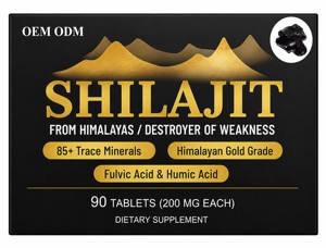 Tabletas de Shilajit Puro del Himalaya OEM para Hombres y Mujeres, Shilajit Orgánico Cosechado a 19,000 Pies de Altura, con Más del 82% de Ácido Fúlvico y Más del 85% de Minerales Traza - Product Image 1