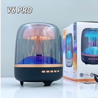 Haut-parleur d'ambiance en forme de méduse V6PRO, haut-parleur sans fil de bureau, caisson de basses audio pour ordinateur, lecteur de musique décoratif pour la maison, OEM