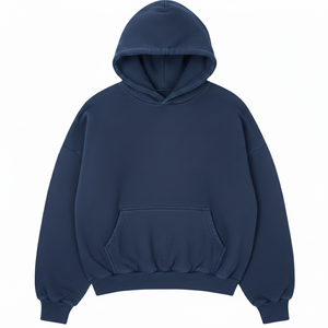 Sudadera con capucha pesada para hombre al por mayor, con logo en relieve, bordado 3D, lisa, informal, deportiva, de alta calidad, en blanco. - Product Image 5