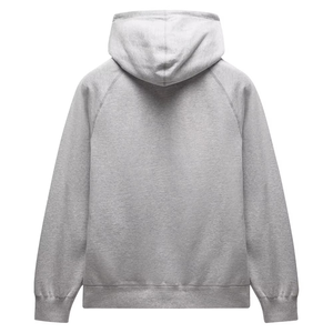 Sweat-shirt en molleton gris à capuche et fermeture éclair pour homme, coupe classique, couleur unie, 100 % coton, hiver, imperméable, coupe-vent, avec poches - Product Image 3