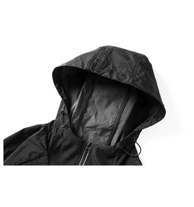 Conjunto de Sudadera con Capucha y Pantalones Cortos de Nailon Personalizado 2026, Cortavientos Liso para Hombre - Product Image 5