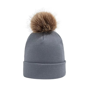 Comfortable Winter Beanie Cap Ribbed Knit Design Soft Stretch Fabric Casual Outdoor <b>Head</b> <b>Cover</b> Accessory - Product Image 3