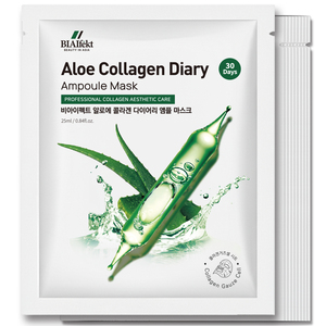 Mascarilla Facial en Ampolla de Colágeno y Aloe Vera BIAIfekt, la Más Vendida en Corea, para Piel Normal, Antienvejecimiento, Blanqueadora, Iluminadora de Poros y Exfoliante - Product Image 1