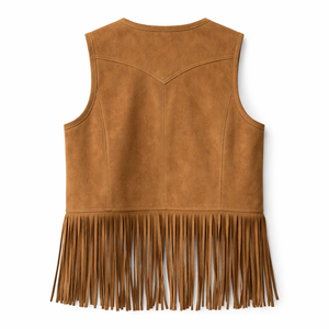 Fabricante Mayorista de Chalecos Hippies Personalizados con Flecos de Gamuza para Mujer - Proveedor de Chalecos al por Mayor OEM - Product Image 2