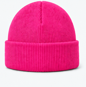 Bonnets tricotés décontractés d'automne, bonnets chauds d'hiver à revers avec logo personnalisé pour hommes, femmes et enfants, toques côtelées unies brodées - Product Image 5
