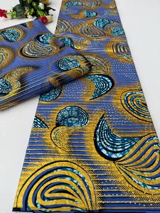 6 Yards Super Batik African Wax <b>Fabric</b> Medium <b>Weight</b> Woven Flame Retardant Tear-Resistant Guaranteed Dress Bedding Shirt - Product Image 4