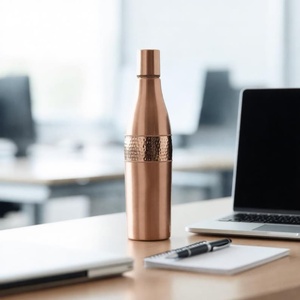 Professional Grade Pure <b>Copper</b> <b>Drinking</b> <b>Bottle</b> with Decorative Surface Premium Wellness <b>Bottle</b> for Wholesale Buyers <b>copper</b> Ware - Product Image 2