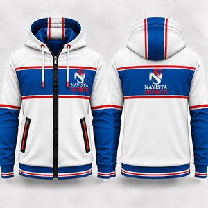 Unisex Custom Logo Full Zip-Up <b>Hoodies</b> with Sublimation Colorful <b>Zipper</b> 100% Polyester Winter for Men <b>Women</b> Kids - Product Image 1