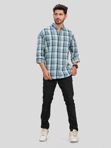 Chemise à carreaux 100 % coton pour homme, manches longues, décontractée, en flanelle respirante, écologique, pour l'hiver - Product Image 4