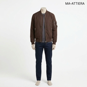 <b>Mens</b> Brown <b>Utility</b> Bomber <b>Jacket</b> Streetwear <b>Mens</b> Winter <b>Jackets</b> Wholesale <b>Jacket</b> For <b>Men</b> Casual Clothing - Product Image 3