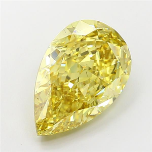 Diamant de laboratoire de qualité supérieure, jaune intense, de type CVD 2A, taille excellente, certifié IGI, pierre brute pour usage en joaillerie. - Product Image 2