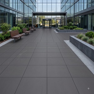 Heavy Duty Outdoor Ceramic Parking Tiles 400x400mm 12mm Punch Finish Anti-Slip for Hotel Driveway <b>Garden</b> Walkway - Product Image 6