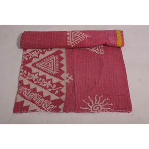 Manta Reversible de Algodón Kantha India Hecha a Mano, Estilo Boho, para Cama - Product Image 5