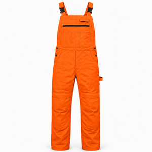 Salopette de travail robuste en sergé de coton pour homme, multi-poches, genoux renforcés, broderie personnalisée, haute qualité, directement de l'usine - Product Image 2