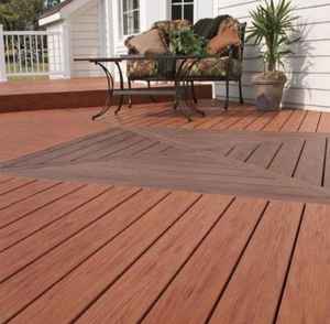 Nouveau revêtement de terrasse extérieur en WPC brun de luxe Vision |   Revêtement de sol composite à texture bois artisanale |   Décoration de jardin haut de gamme - Product Image 1