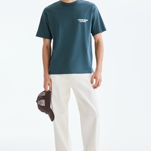T-shirts pour hommes à col rond, 100% coton pur, imprimés graphiques, couleur unie, grande taille, anti-plis, manches courtes, très demandés - Product Image 1