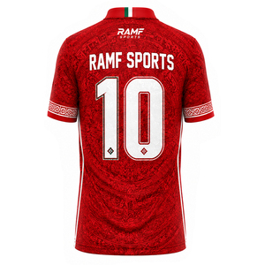 Camiseta Deportiva de Fútbol Personalizada Retro de México, Transpirable, de Poliéster Sublimado, Cuello en V, Corte Holgado, para Hombre - Product Image 2