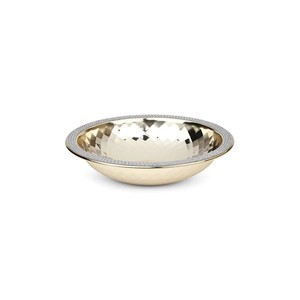 Bol de service en acier inoxydable, personnalisé, fait main, pour table, vente en gros, style indien - Product Image 1