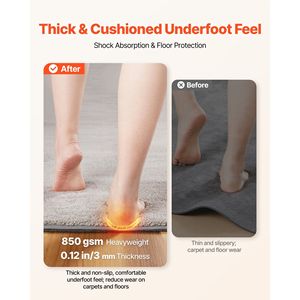 Alfombra Antideslizante de 5 x 7 pies, Base de Fieltro de Doble Superficie con Agarre de Goma, Protector de Piso de Madera, Tapete para Alfombra - Product Image 3