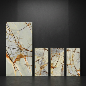 Azulejos de porcelana con aspecto de granito negro para construcción, 80x160cm, brillantes, para pisos y paredes, diseño interior premium - Product Image 4