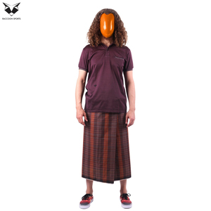 Izar Lungi para Hombre con Rayas Rojas y Naranjas, Tejido Transpirable de Mezcla de Algodón, Prenda Tradicional Islámica de Alta Calidad - Product Image 5