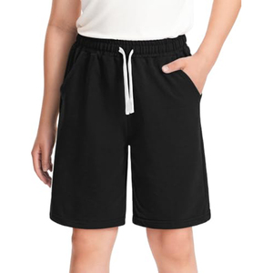 Pantalones Cortos Deportivos de Felpa Francesa de Algodón Color Caqui para Niños, para Uso Diario, Fútbol, Baloncesto, con Bolsillos - Product Image 6