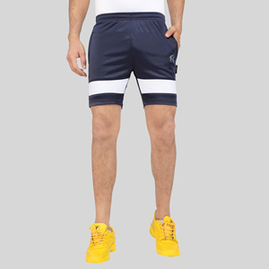 Shorts de sport pour homme noirs, séchage rapide, taille mi-haute élastique, avec poche latérale, polyester/coton - Product Image 1