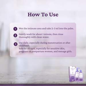 Gel Íntimo Femenino Daily Fresh con Lavanda Suave, Orgánico, a Base de Hierbas, pH Balanceado, Hecho en Vietnam, Cuidado Calmante - Product Image 3