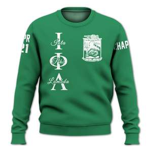 Veste universitaire personnalisée Iota Phi Lambda, vert émeraude, sweat-shirt de la sororité Iota Phi Lambda depuis 1929 - Product Image 5