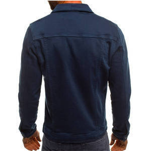 <b>White</b> Men's Denim <b>Jacket</b> Casual Button Front Solid Color Regular Fit Cotton Washable Spring Style - Product Image 6