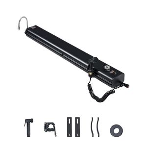 Serbatoio d'Acqua da Tetto in Alluminio ad Alta Capacità da 7 Galloni, Serbatoio Esterno Multi-Erogazione con 2 Pannelli Paraspruzzi e Scanalatura a T per Tetto Auto - Product Image 1