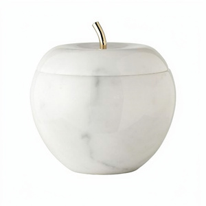 Luxurious Apple Shape Jewelry <b>Box</b> Portable Feature Marble <b>Material</b> for <b>Storage</b> and Packaging Jewelry <b>Box</b> Organizers - Product Image 1