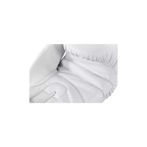 White Leather Boxing Gloves Full Finger Velcro Wrist Closure For Adults 14 Years & Up Unisex Martial Arts Use - Product Image 5
