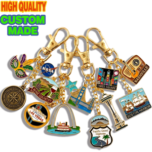 Llavero de Metal Personalizado de EE. UU. con Diseño de Las Vegas, Times Square, NASA y Nashville, Recuerdo Turístico Promocional - Product Image 1