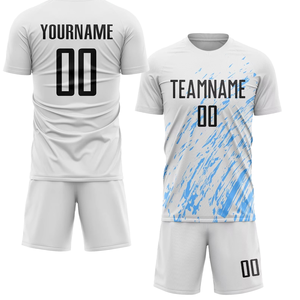 Breathable Soccer Ball Uniform Premium Athletic Jersey Shorts Set Custom Team Name 100% Polyester for Sports - Product Image 6